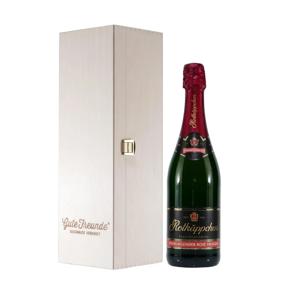 rotk-ppchen-ros-sekt-trocken-sp-tburgunder-mit-geschenk-holzkiste image 1