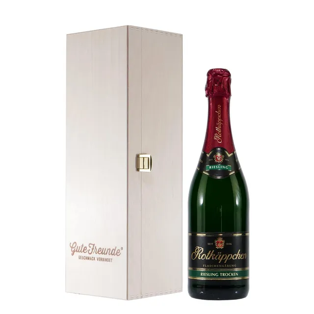 rotk-ppchen-riesling-sekt-trocken-mit-geschenk-holzkiste image 1