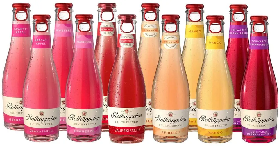 rotk-ppchen-fruchtsecco-probierset-12-x-0-2-l-himbeere-granatapfel-holunderbl-te image 1